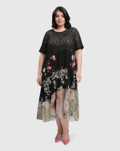 Women Alembika Plus<Adaline Tiered Maxi Dress, Floral