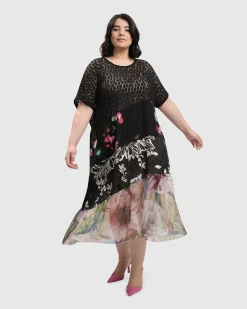 Women Alembika Plus<Adaline Tiered Maxi Dress, Floral