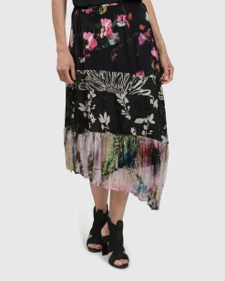 Women Alembika Plus<Adaline Tiered Maxi Skirt, Mix