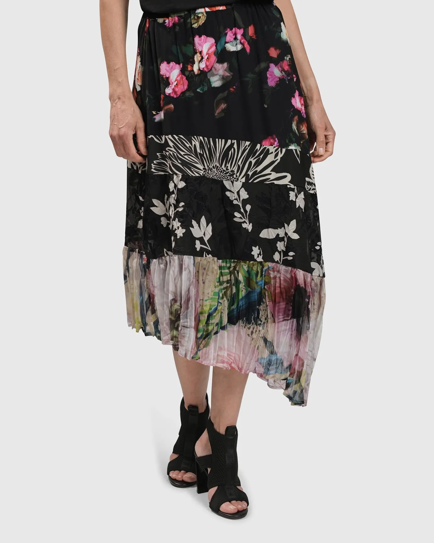 Women Alembika Plus<Adaline Tiered Maxi Skirt, Mix