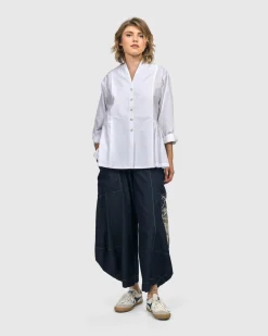 Women Alembika Tops & Tunics<Addison Peplum Blouse, White