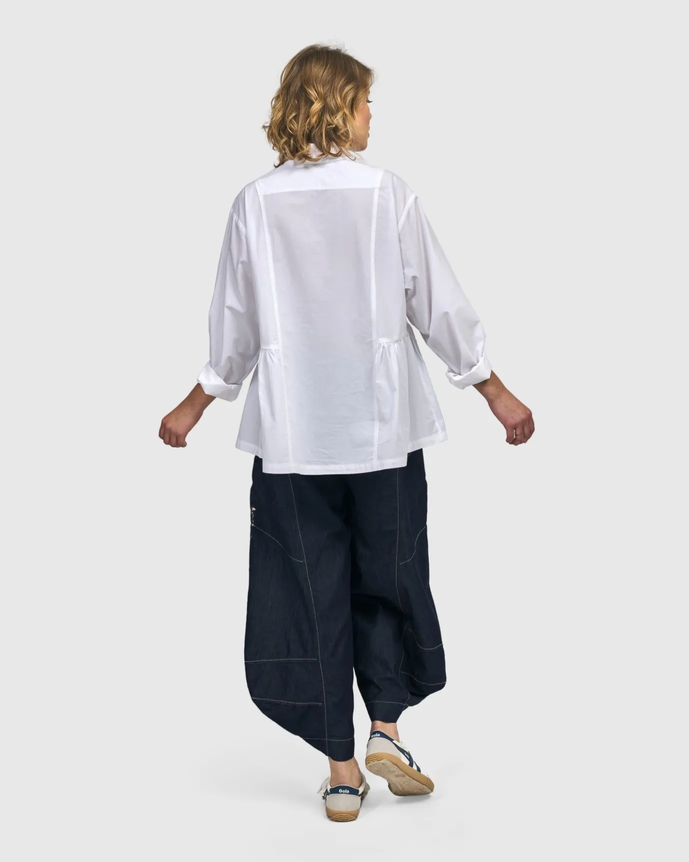 Women Alembika Tops & Tunics<Addison Peplum Blouse, White