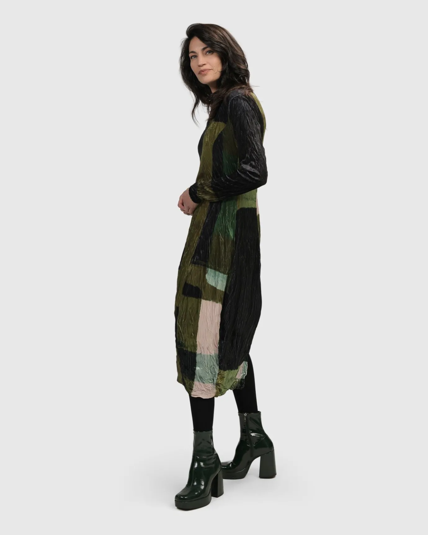 Women Alembika Dresses<Al Fresco Cocoon Dress, Olive