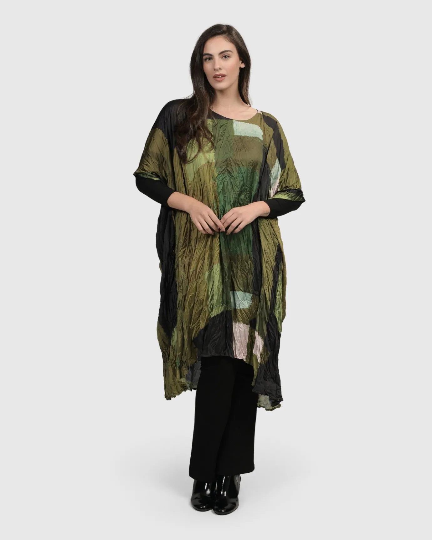 Women Alembika Dresses<Al Fresco Muumuu Dress, Olive