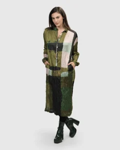 Women Alembika Plus<Al Fresco Shirt Dress, Olive