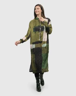 Women Alembika Plus<Al Fresco Shirt Dress, Olive