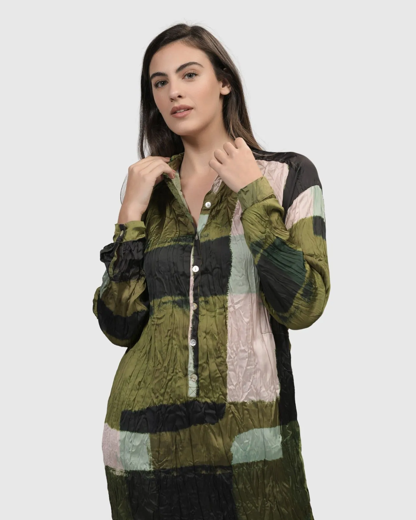 Women Alembika Dresses<Al Fresco Shirt Dress, Olive