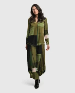 Women Alembika Tops & Tunics<Al Fresco V Neck Pullover, Olive