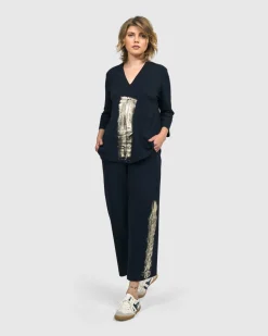 Women Alembika Tops & Tunics<Alaska V-Neck Top, Navy