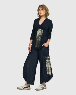 Women Alembika Plus<Alaska V-Neck Top, Navy