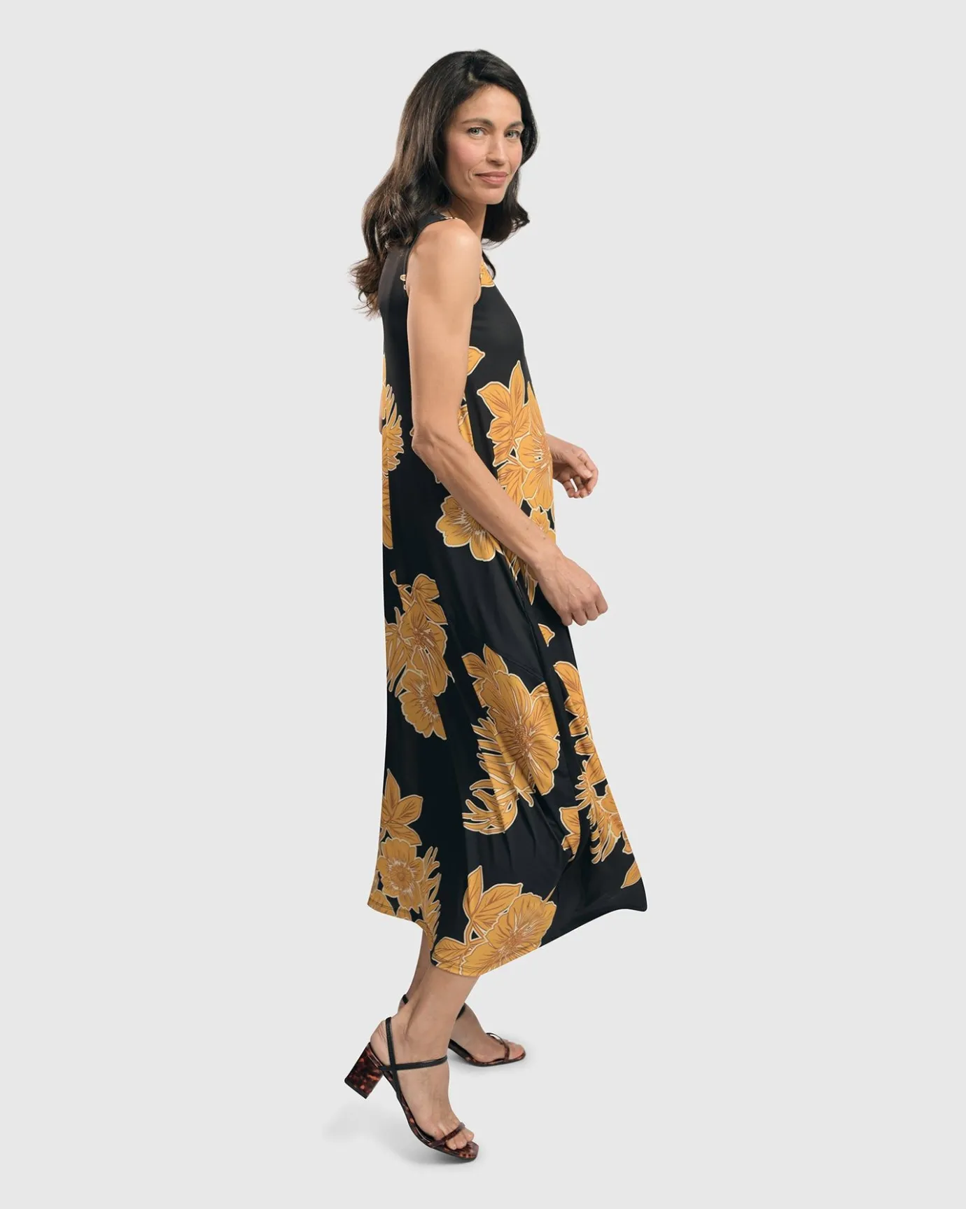 Women Alembika Plus<Aloha Sleeveless Maxi Dress, Gold
