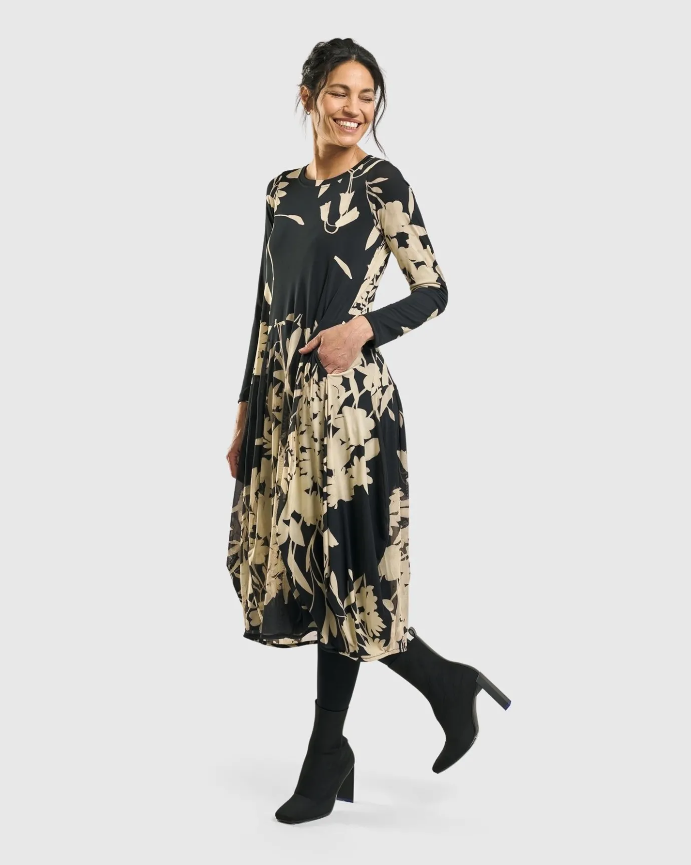 Women Alembika Plus<Amber Cocoon Dress, Floral
