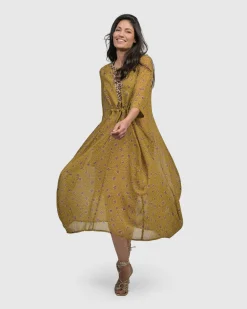 Women Alembika Dresses<Amelie V-Neck Caftan, Meadow