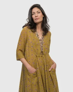 Women Alembika Dresses<Amelie V-Neck Caftan, Meadow