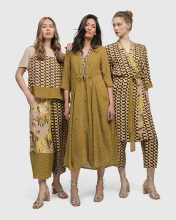 Women Alembika Plus<Amelie V-Neck Caftan, Meadow