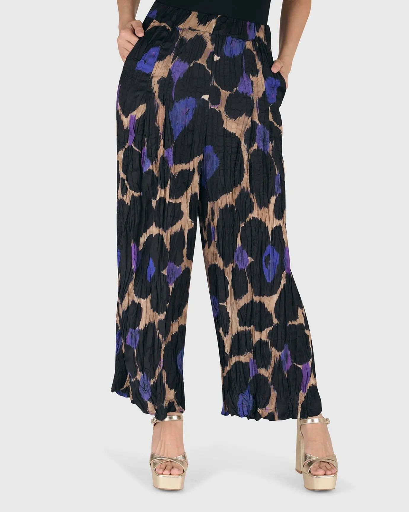 Women Alembika Pants & Skirts<Amethyst Crinkle Palazzo Pants, Multi