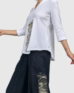 Women Alembika Tops & Tunics<Anchorage V-Neck Top, White