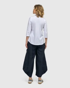 Women Alembika Tops & Tunics<Anchorage V-Neck Top, White