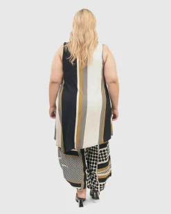 Women Alembika Plus<Ani Sleeveless Tunic Top, Stripes