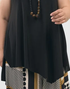 Women Alembika Plus<Ani Sleeveless Tunic Top, Black