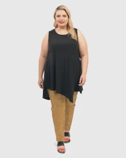 Women Alembika Plus<Ani Sleeveless Tunic Top, Black