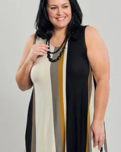 Women Alembika Tops & Tunics<Ani Sleeveless Tunic Top, Stripes