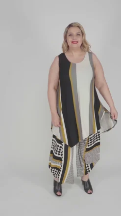 Women Alembika Tops & Tunics<Ani Sleeveless Tunic Top, Stripes