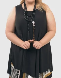 Women Alembika Tops & Tunics<Ani Sleeveless Tunic Top, Black