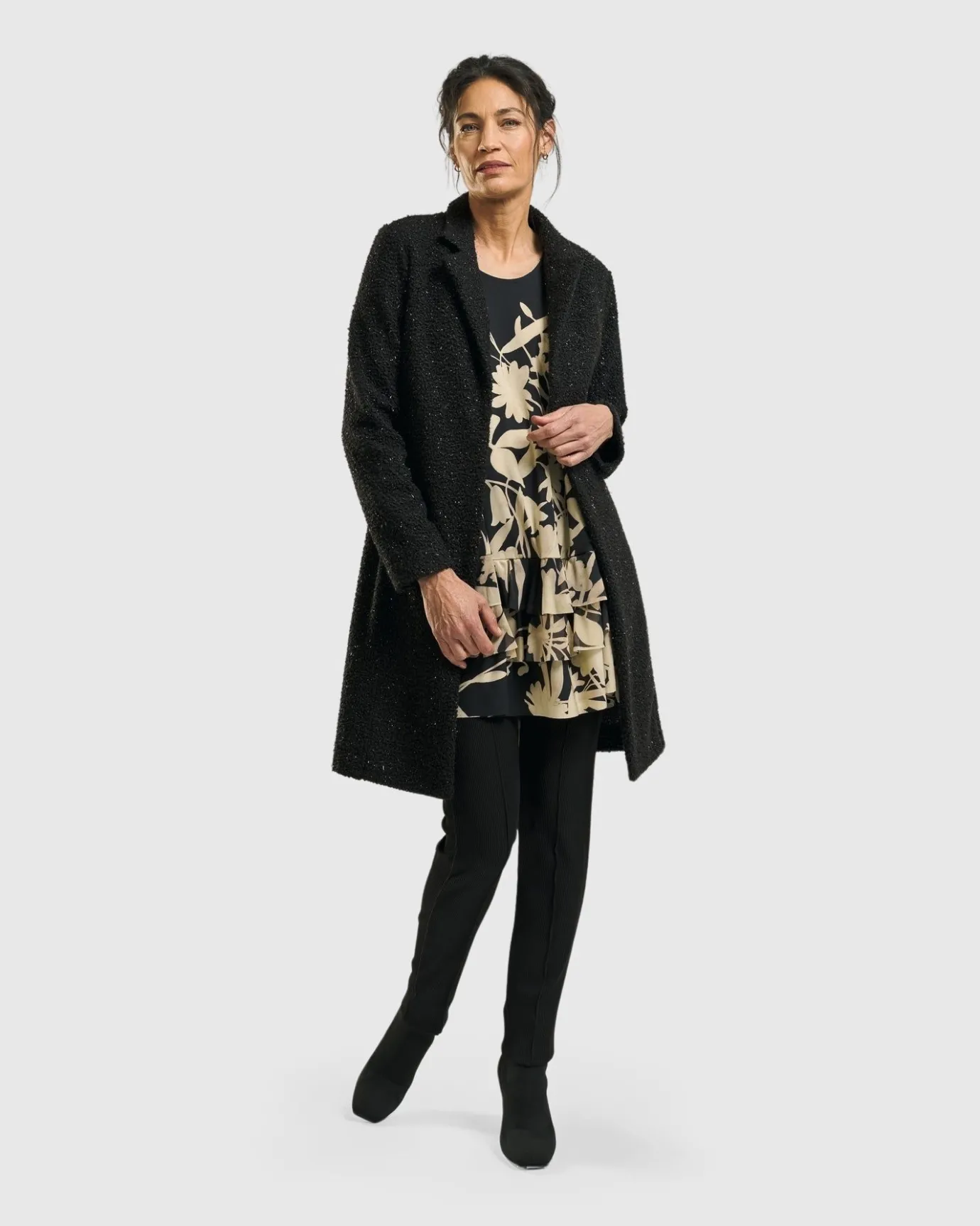 Women Alembika Jackets<Aquarius Cardigan Jacket, Charcoal
