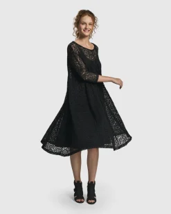 Women Alembika Dresses<Artemis Trapeze Dress, Black