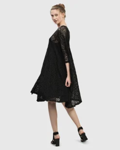 Women Alembika Dresses<Artemis Trapeze Dress, Black