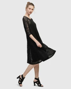 Women Alembika Dresses<Artemis Trapeze Dress, Black