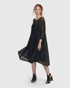 Women Alembika Dresses<Artemis Trapeze Dress, Black