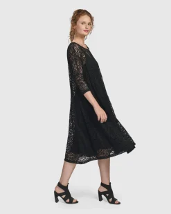 Women Alembika Dresses<Artemis Trapeze Dress, Black