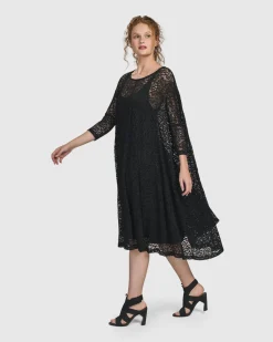 Women Alembika Dresses<Artemis Trapeze Dress, Black