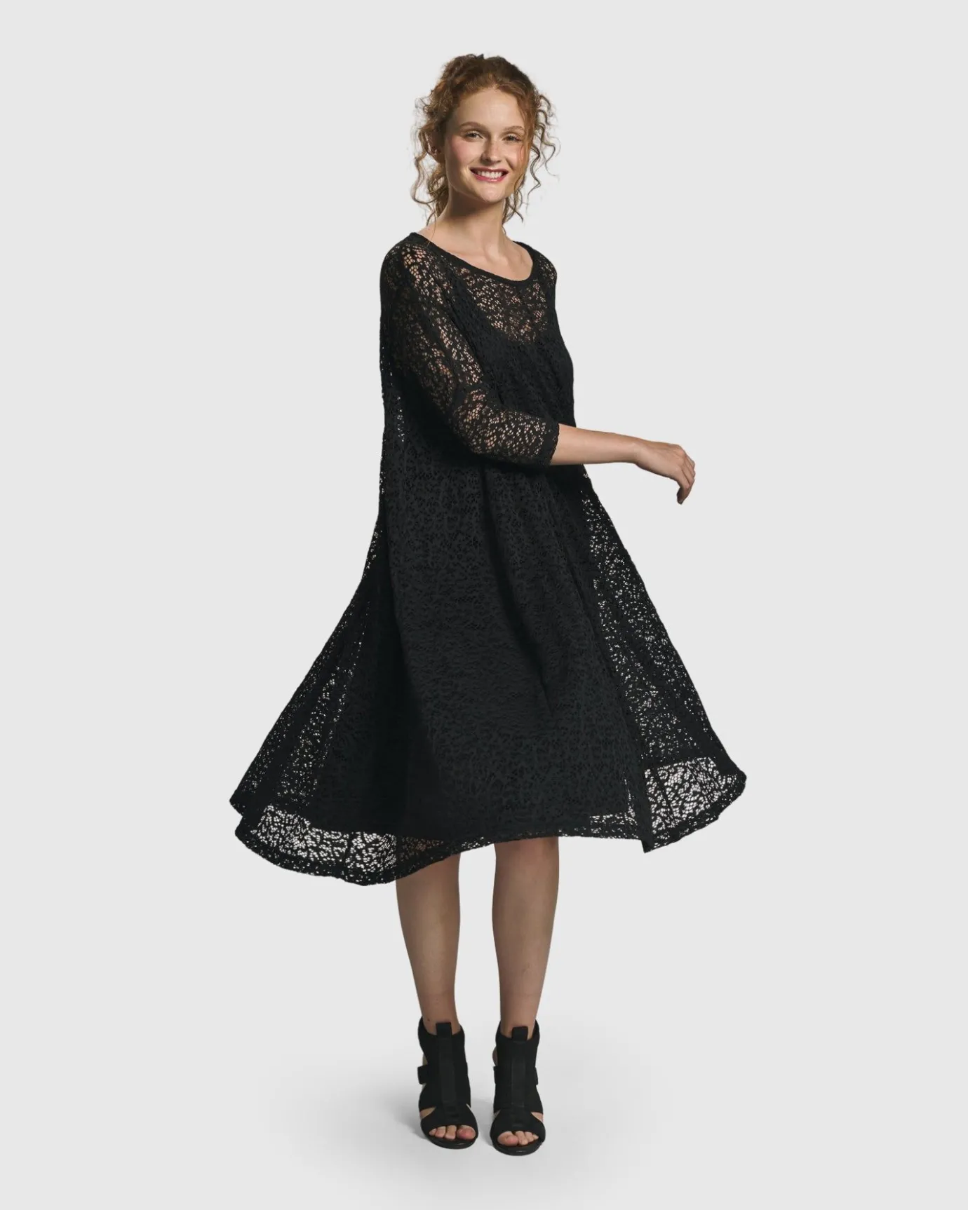 Women Alembika Plus<Artemis Trapeze Dress, Black