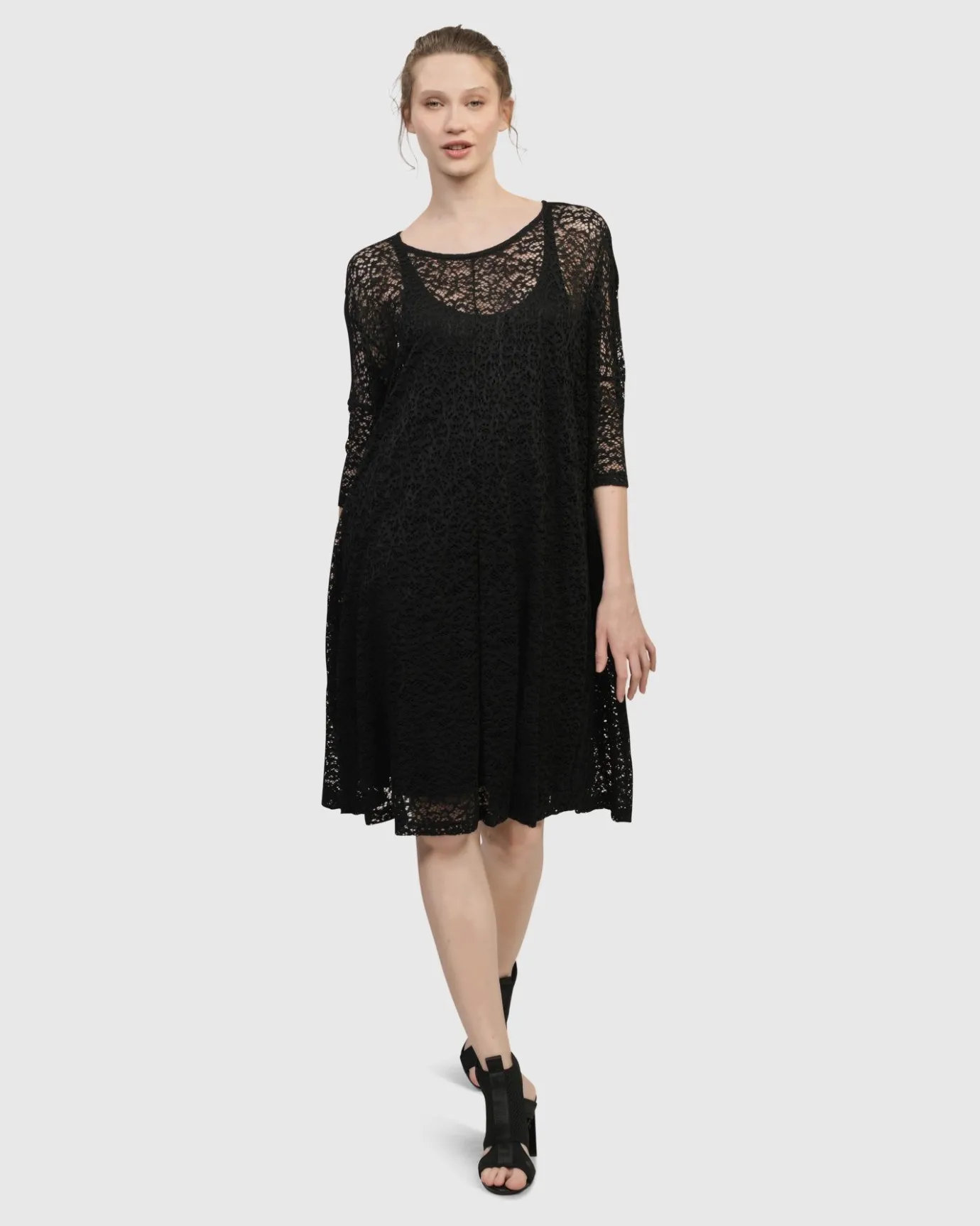 Women Alembika Plus<Artemis Trapeze Dress, Black