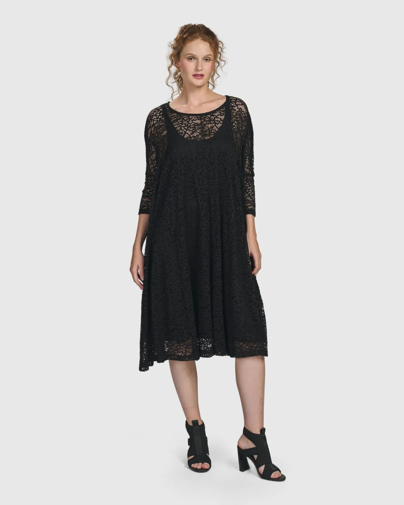 Women Alembika Plus<Artemis Trapeze Dress, Black