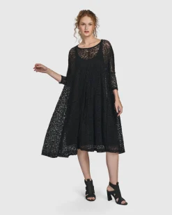 Women Alembika Plus<Artemis Trapeze Dress, Black