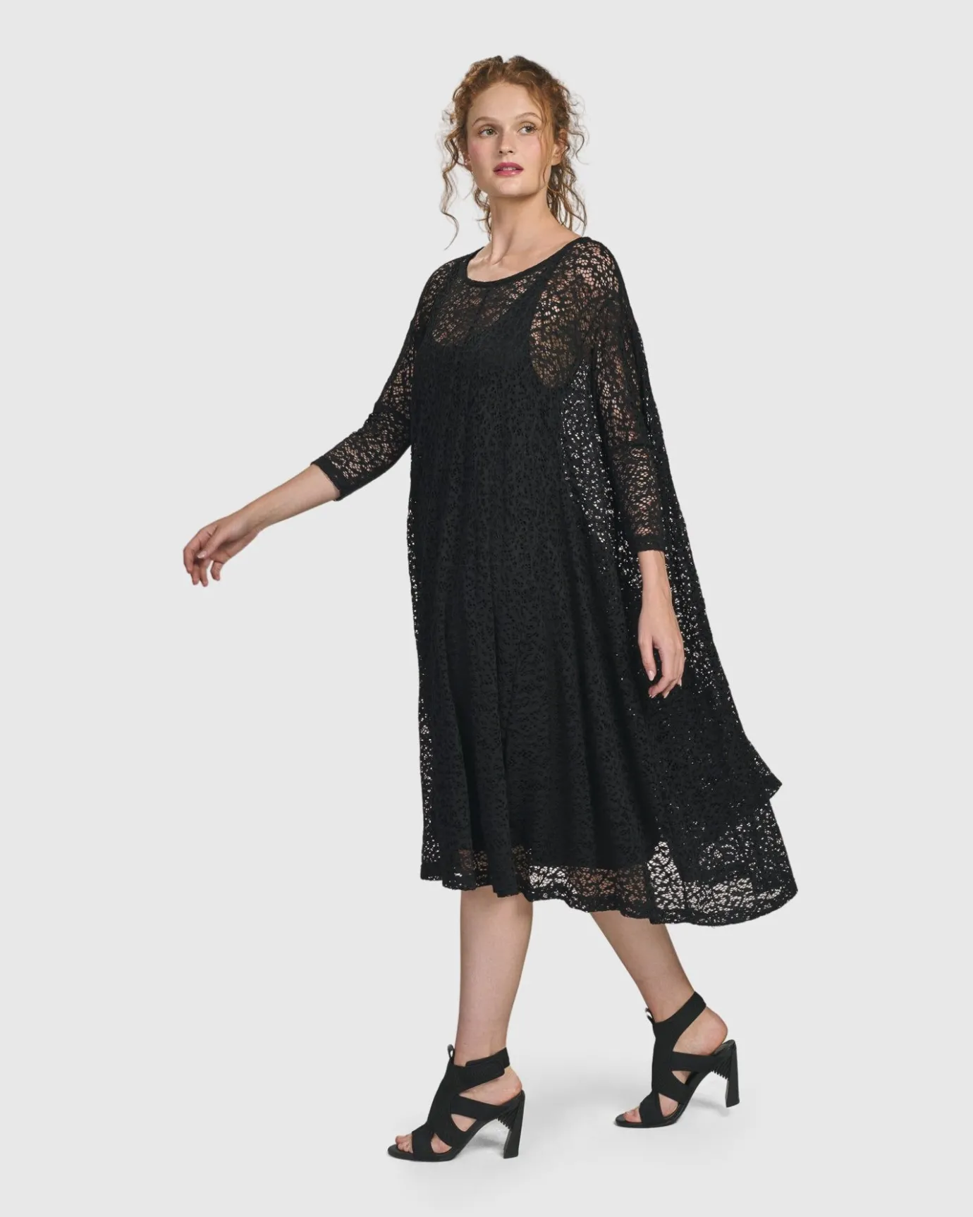 Women Alembika Plus<Artemis Trapeze Dress, Black