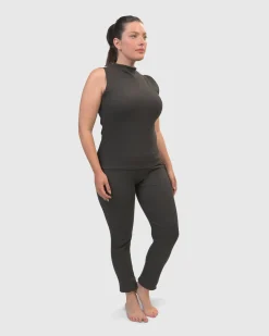 Women Alembika Tops & Tunics<Asana High-Neck Top, Charcoal