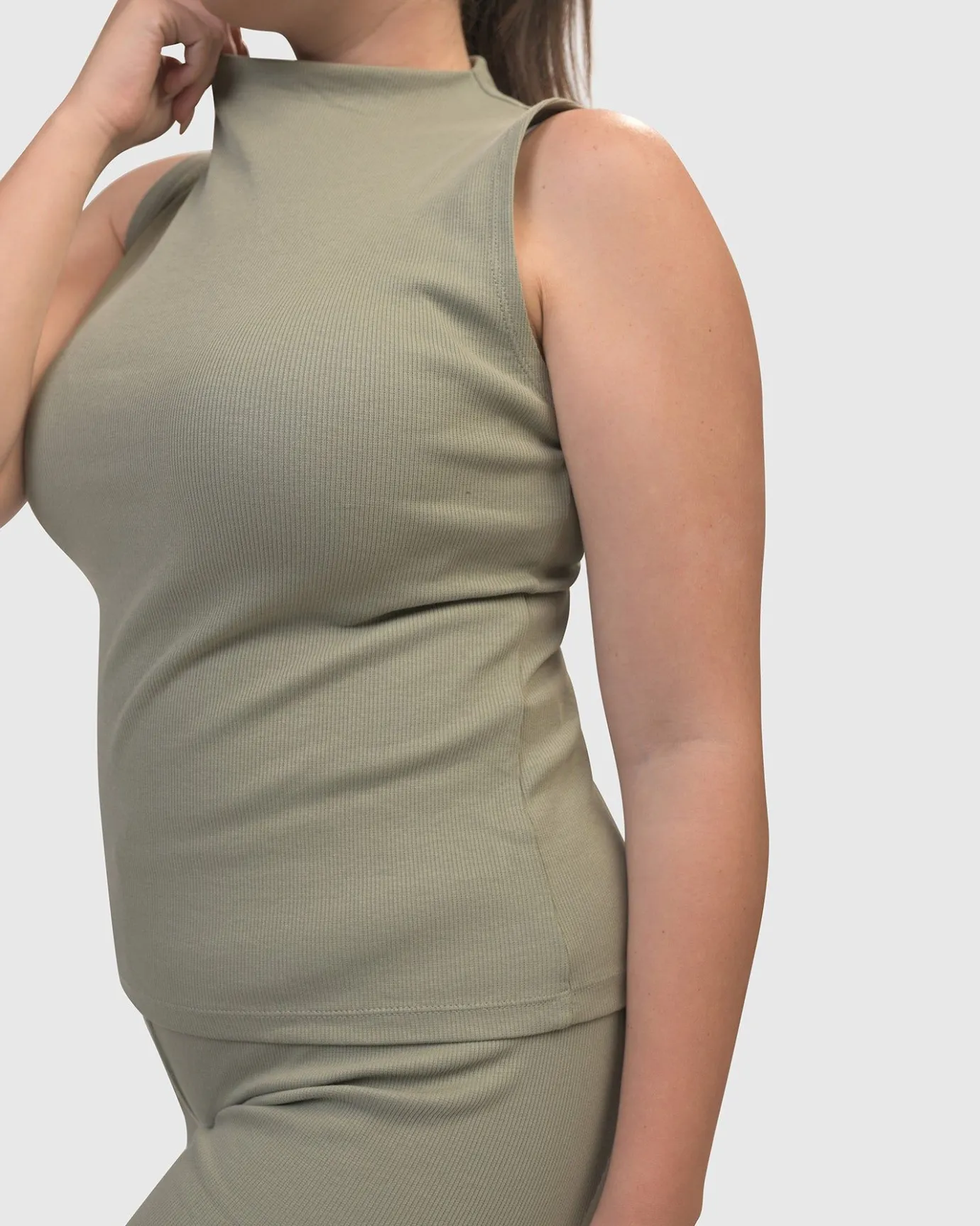 Women Alembika Tops & Tunics<Asana High-Neck Top, Nature
