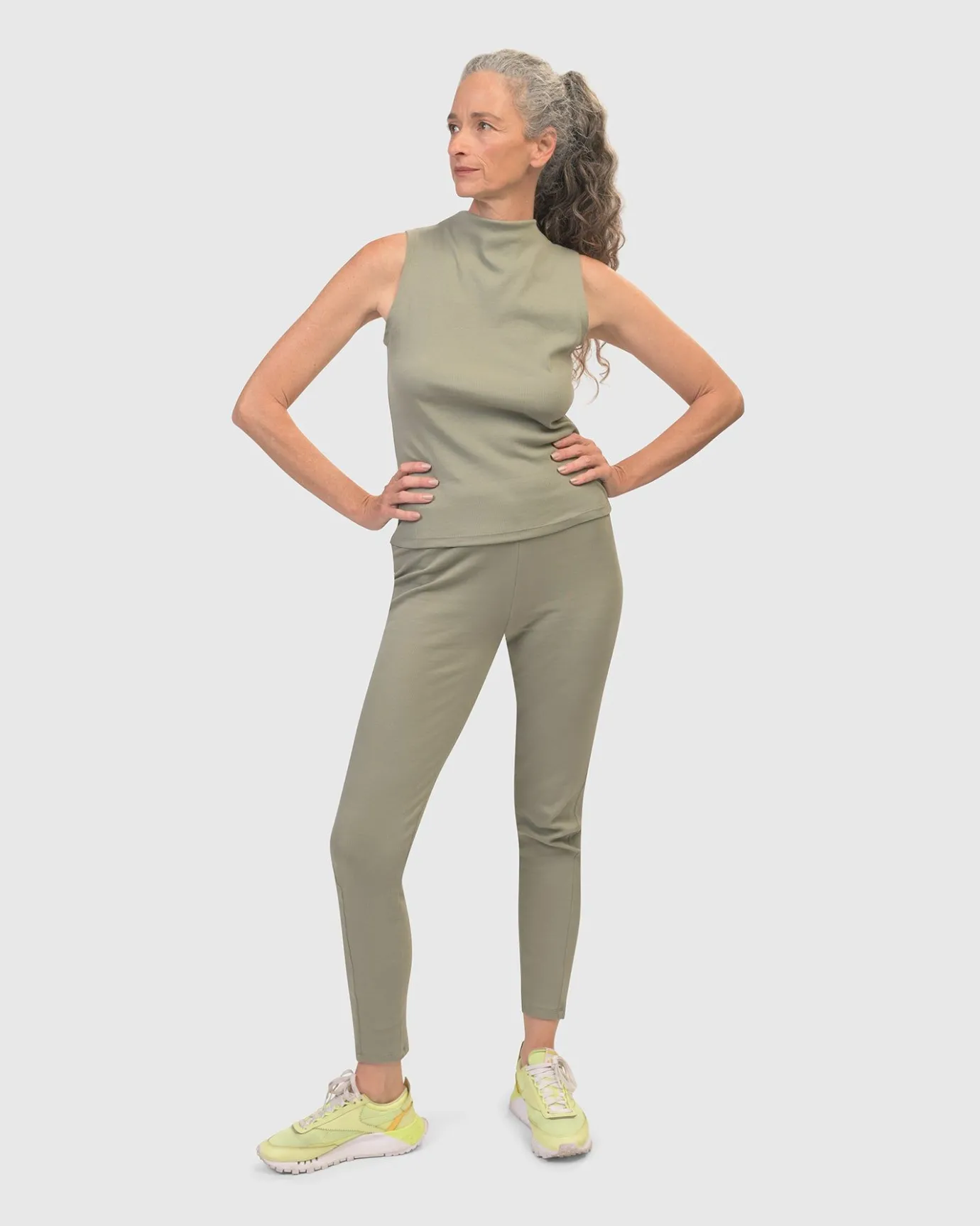 Women Alembika Tops & Tunics<Asana High-Neck Top, Nature