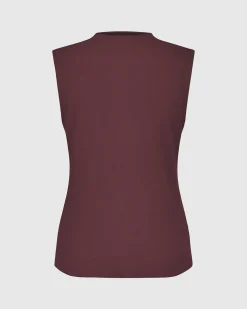 Women Alembika Tops & Tunics<Asana High-Neck Top, Wine
