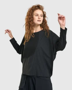 Women Alembika Tops & Tunics<Audrey Relaxed Top, Pinstripes