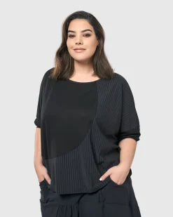 Women Alembika Tops & Tunics<Audrey Relaxed Top, Pinstripes