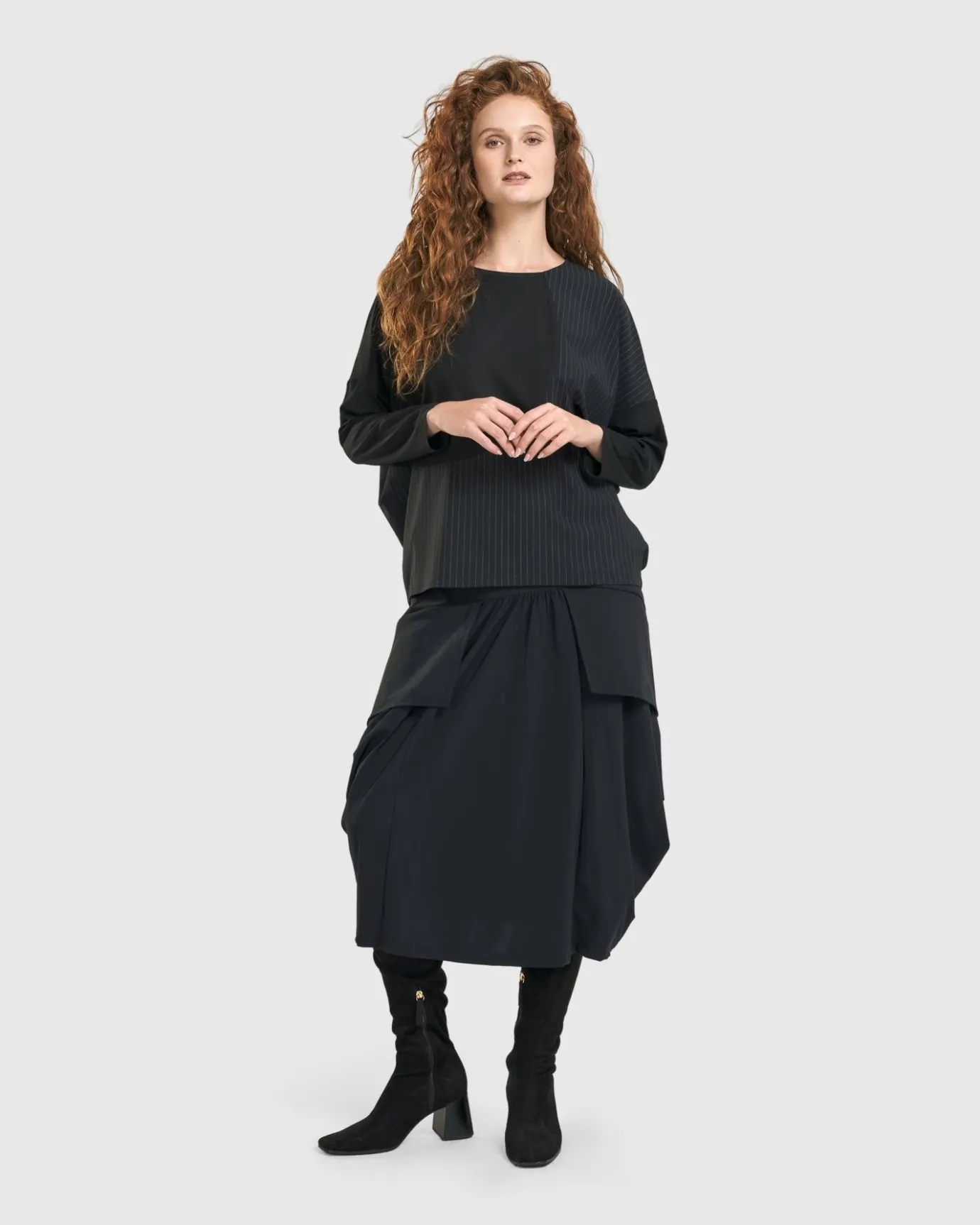 Women Alembika Tops & Tunics<Audrey Relaxed Top, Pinstripes