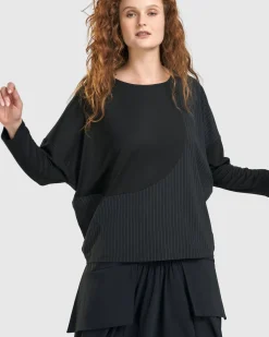 Women Alembika Tops & Tunics<Audrey Relaxed Top, Pinstripes
