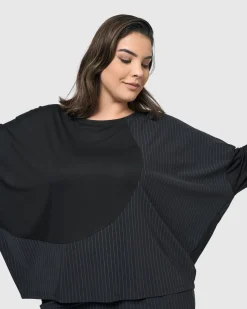 Women Alembika Tops & Tunics<Audrey Relaxed Top, Pinstripes