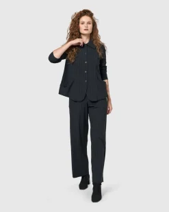 Women Alembika Plus<Audrey Shirt Jacket, Pinstripes